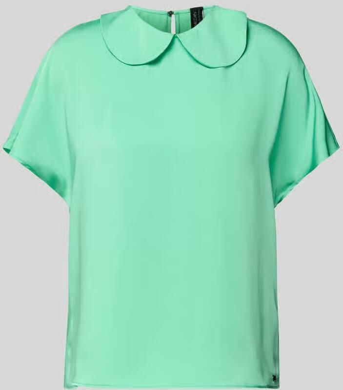 Marc Cain Blouseshirt van satijn met platte kraag
