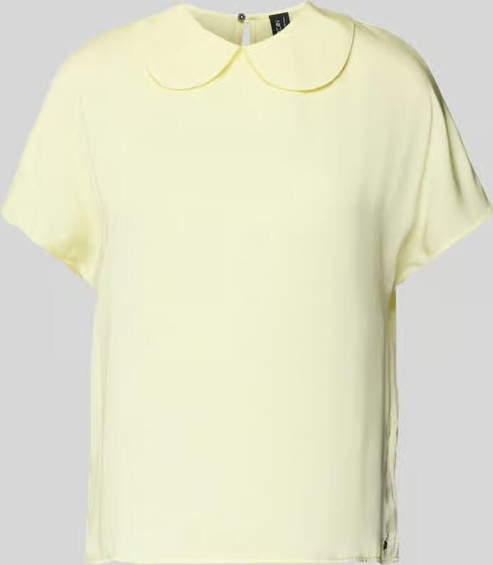 Marc Cain Blouseshirt van satijn met platte kraag