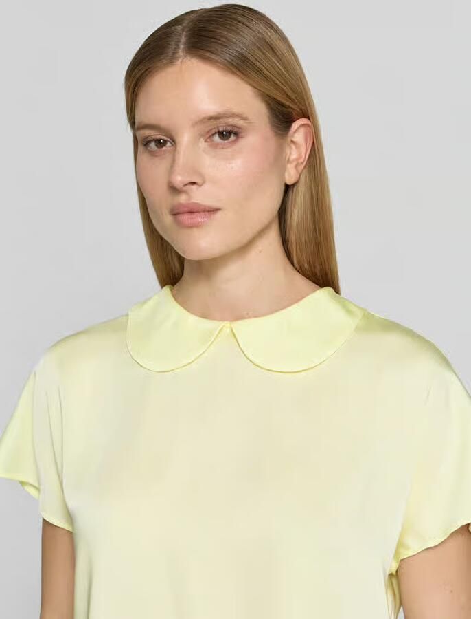 Marc Cain Blouseshirt van satijn met platte kraag - Foto 2
