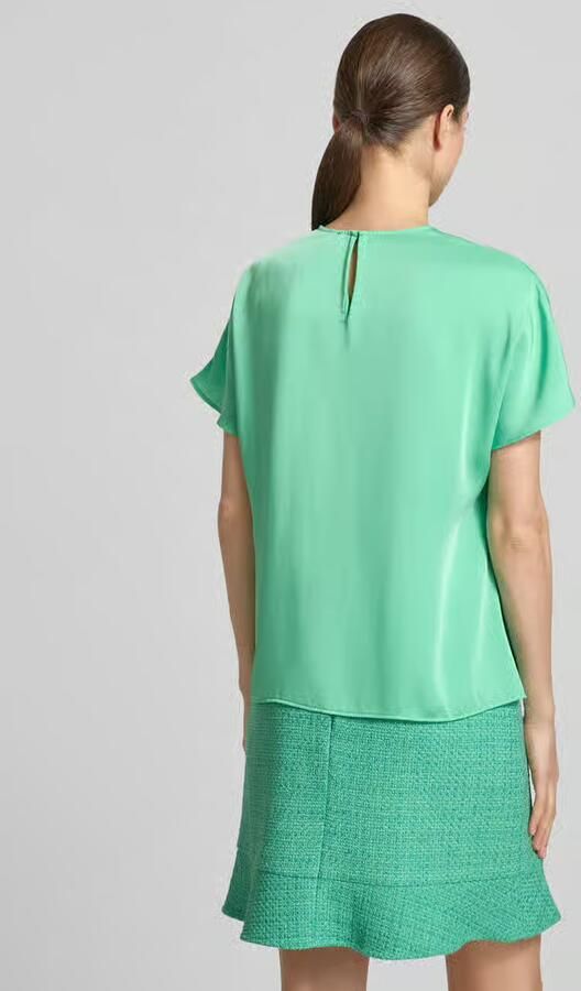 Marc Cain Blouseshirt van satijn met platte kraag