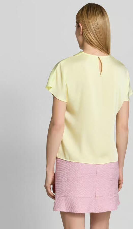 Marc Cain Blouseshirt van satijn met platte kraag - Foto 4