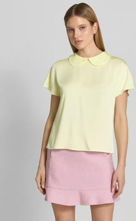 Marc Cain Blouseshirt van satijn met platte kraag - Foto 3