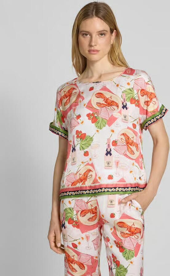 Marc Cain Blouseshirt van viscose met raglanmouwen - Foto 2