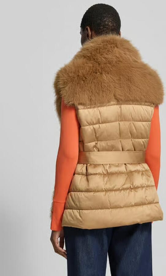 Marc Cain Bodywarmer van imitatiebont met strikceintuur - Foto 3