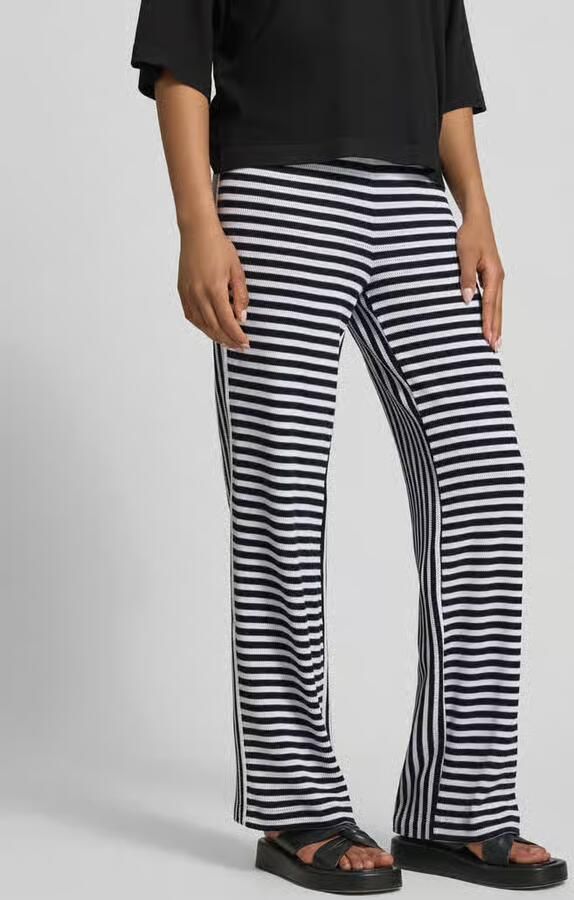 Marc Cain Broek in all-over look met elastische band en tunnelkoord - Foto 3