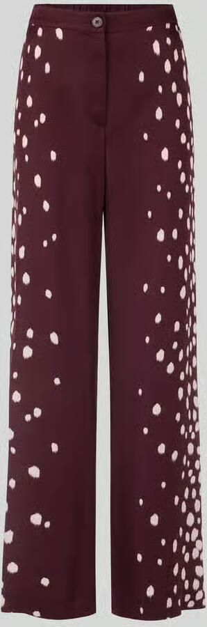 Marc Cain wide fit broek met elastische tailleband achter van viscose