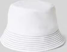 Marc Cain Bucket hat met smalle rand en siernaad