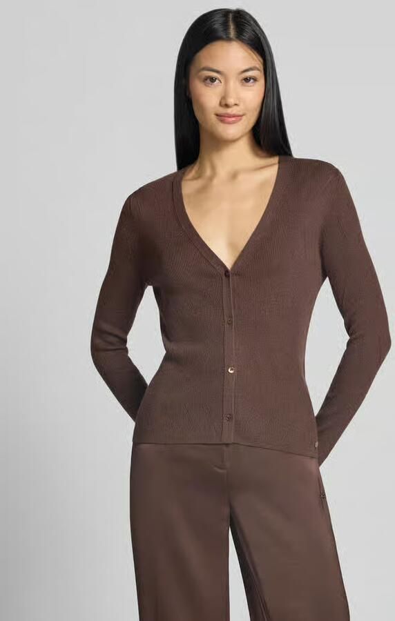 Marc Cain Cardigan in tricotlook met wol - Foto 4