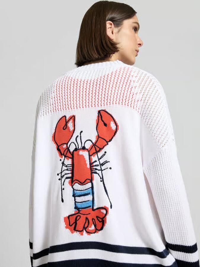 Marc Cain Cardigan met overlappende schouders en V-hals