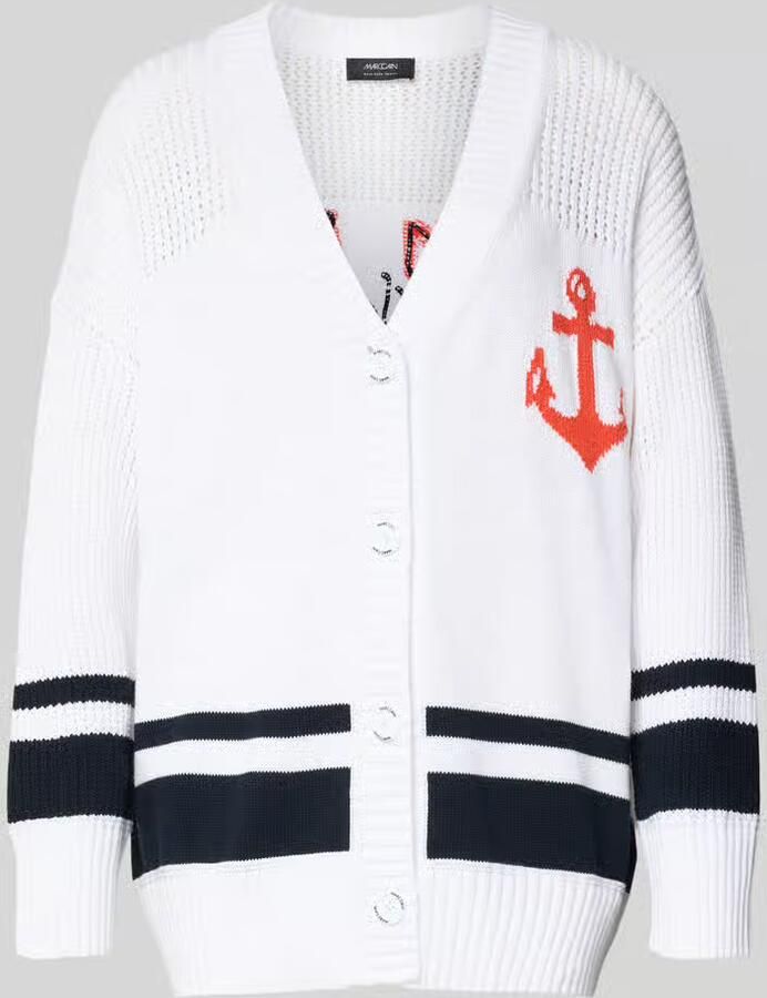 Marc Cain Cardigan met overlappende schouders en V-hals - Foto 2