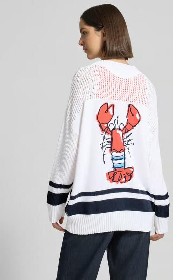 Marc Cain Cardigan met overlappende schouders en V-hals