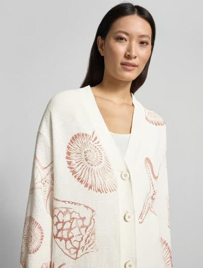 Marc Cain Cardigan met V-hals in allover-look