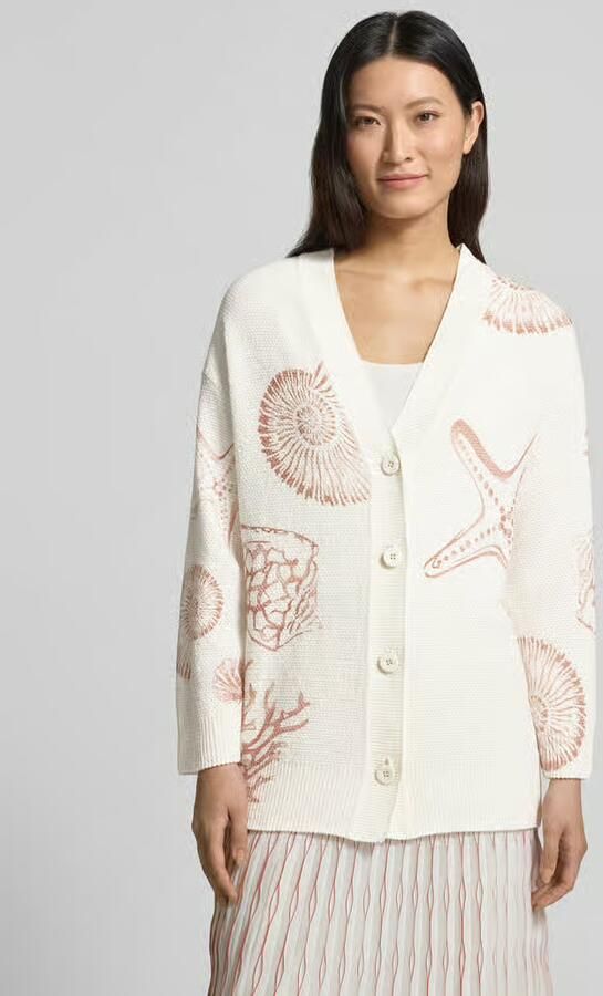 Marc Cain Cardigan met V-hals in allover-look - Foto 4