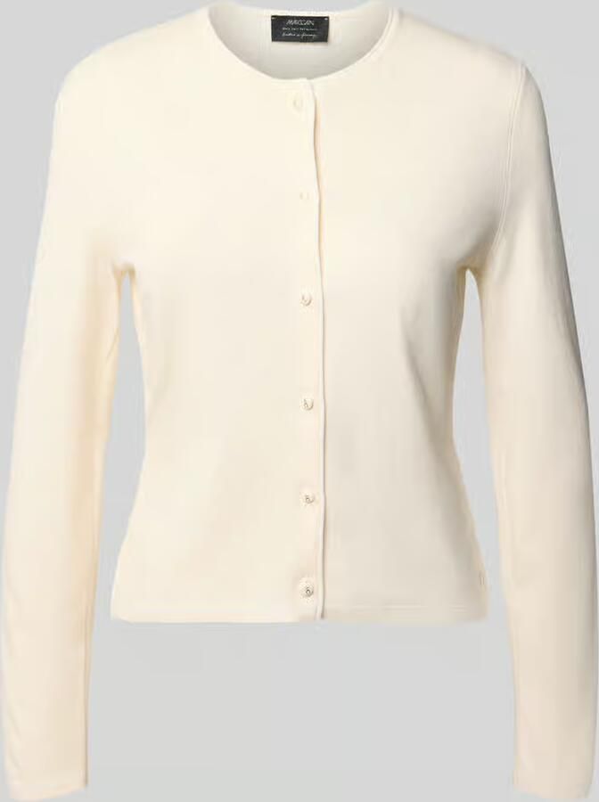 Marc Cain Cardigan van viscosemix met contrasterende rand - Foto 2