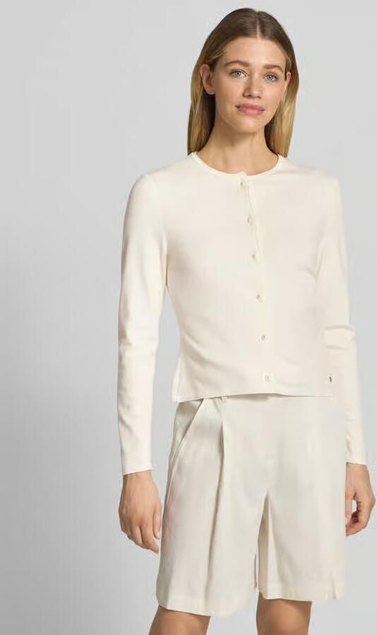 Marc Cain Cardigan van viscosemix met contrasterende rand - Foto 4