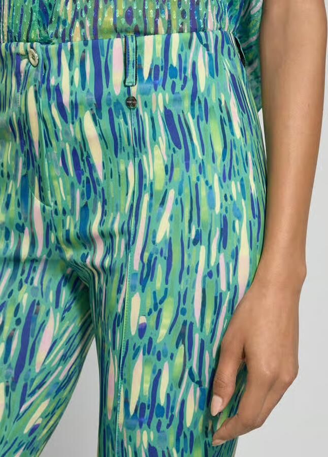 Marc Cain Feminine fit broek in all-over look - Foto 2