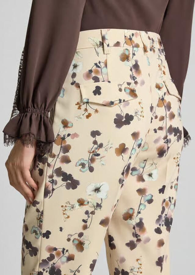 Marc Cain Feminine fit broek in all-over look - Foto 2