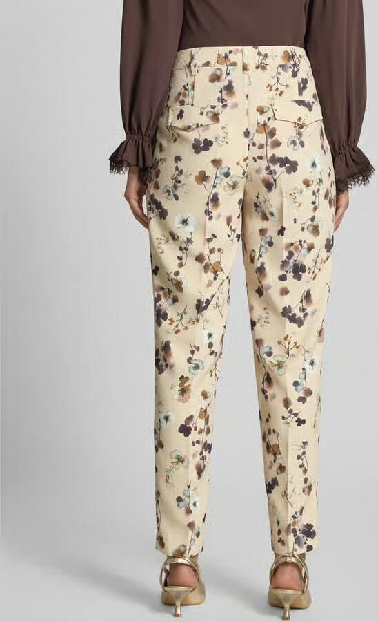 Marc Cain Feminine fit broek in all-over look - Foto 3