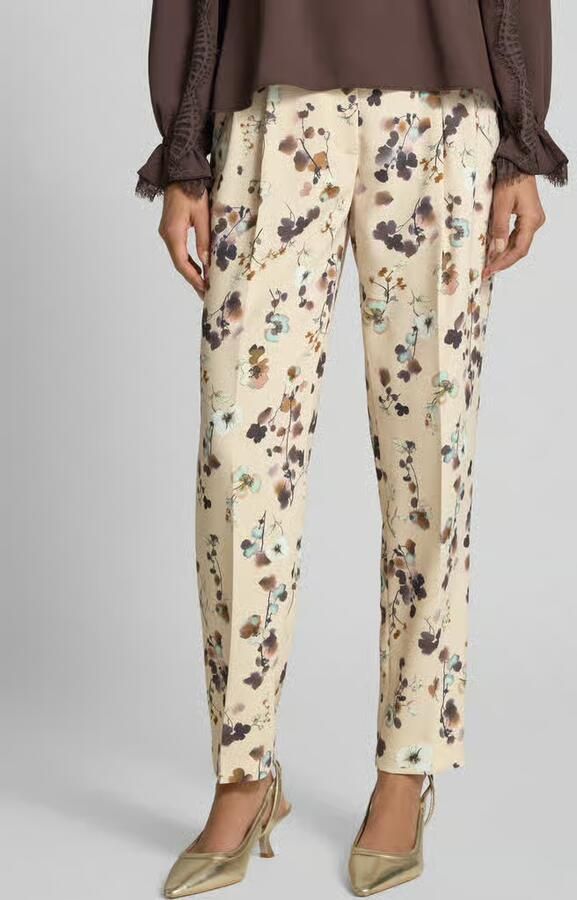 Marc Cain Feminine fit broek in all-over look - Foto 2