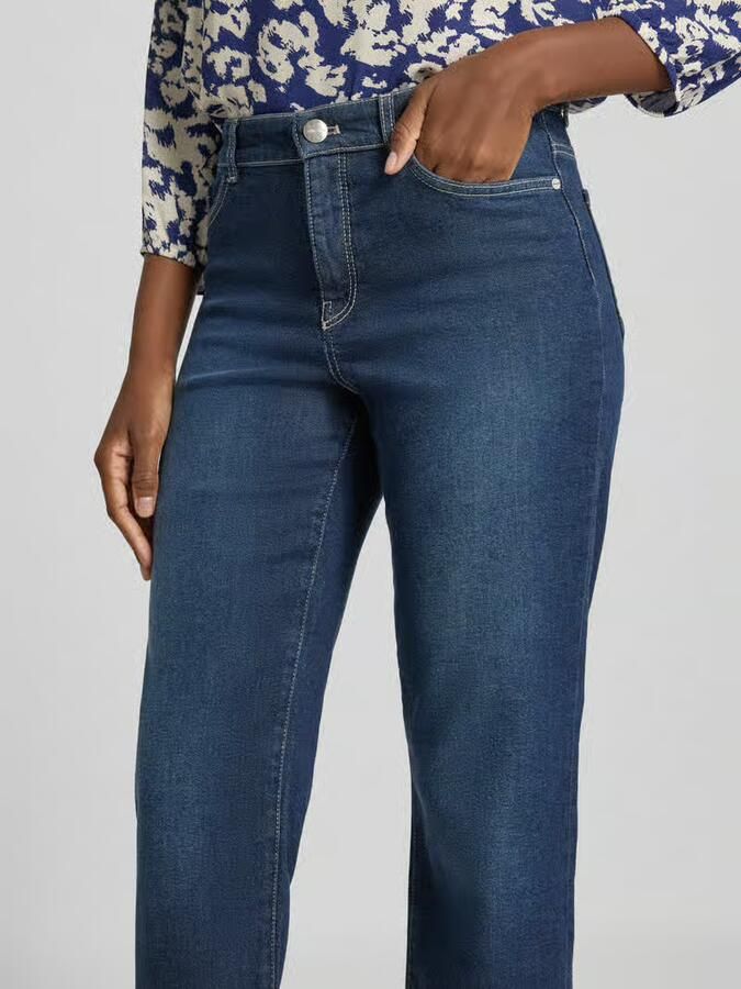 Marc Cain feminine fit jeans met omslag en steekzakken