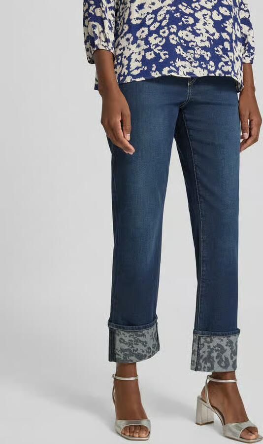 Marc Cain feminine fit jeans met omslag en steekzakken - Foto 3