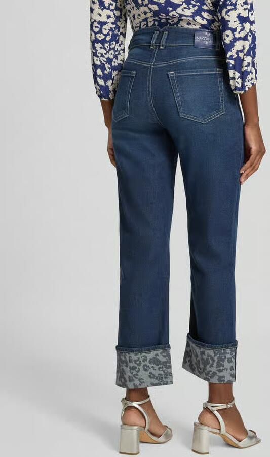 Marc Cain feminine fit jeans met omslag en steekzakken