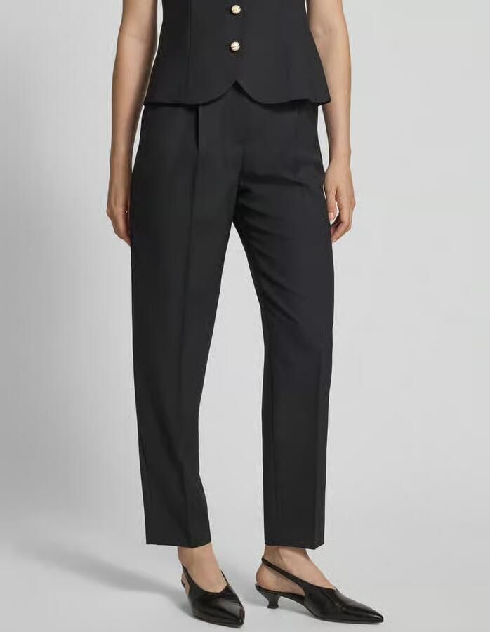 Marc Cain Feminine fit pantalon met persplooien - Foto 2