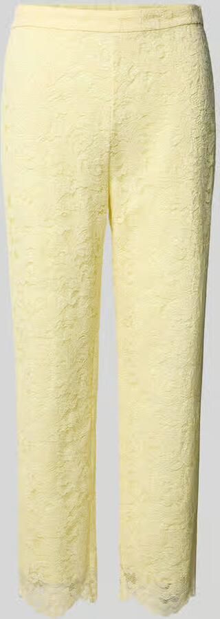 Marc Cain Feminine fit stoffen broek met etskanteffect