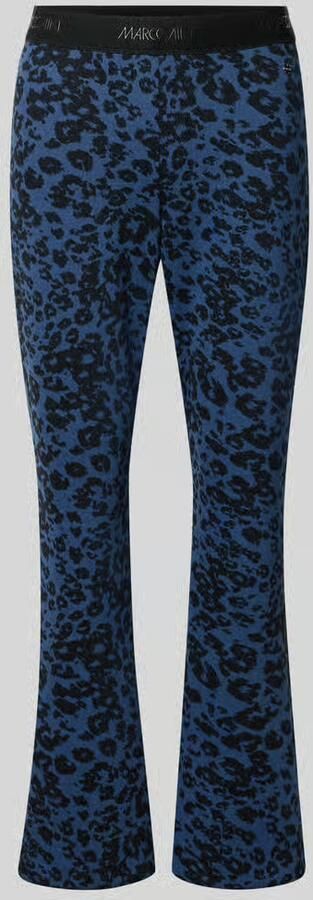 Marc Cain flared fit legging met all-over dierenprint