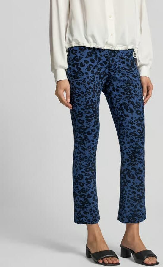 Marc Cain flared fit legging met all-over dierenprint - Foto 3