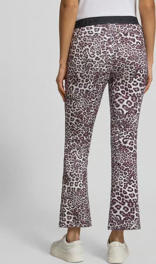 Marc Cain Flared fit stoffen broek met all-over dierenprint - Foto 3