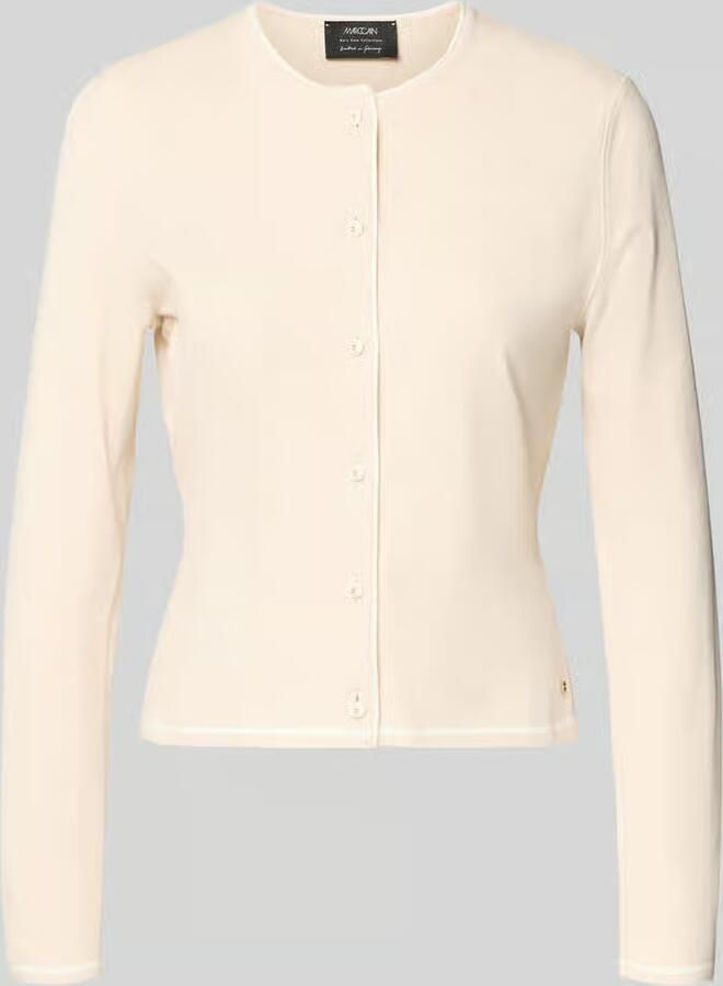 Marc Cain Gebreid jack met labeldetail