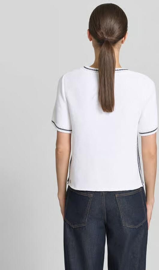 Marc Cain Gebreid shirt met contraststrepen