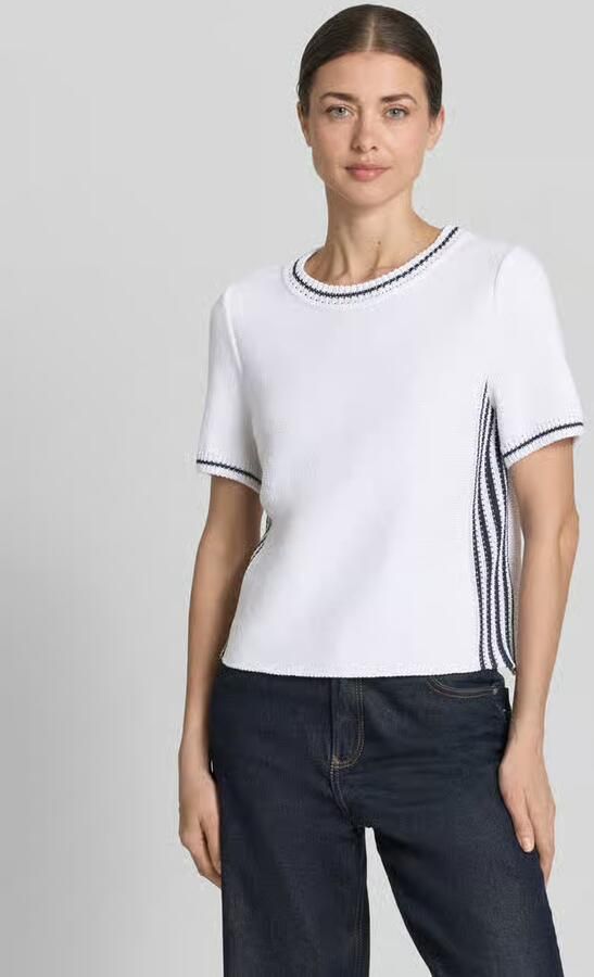 Marc Cain Gebreid shirt met contraststrepen - Foto 4
