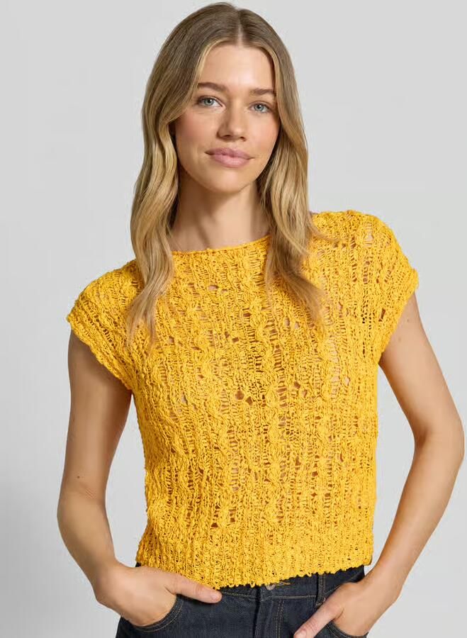 Marc Cain gebreid shirt met ronde hals