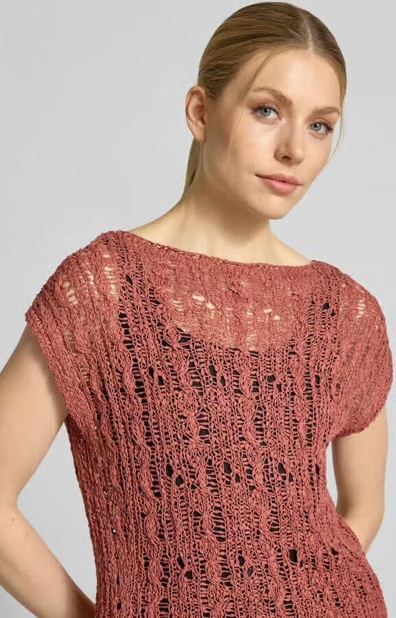 Marc Cain gebreid shirt met ronde hals - Foto 3