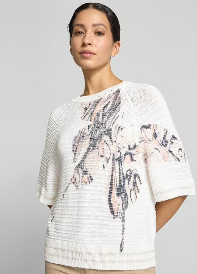 Marc Cain gebreid shirt met ronde hals - Foto 2