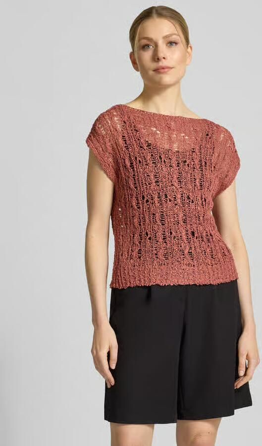 Marc Cain gebreid shirt met ronde hals - Foto 4