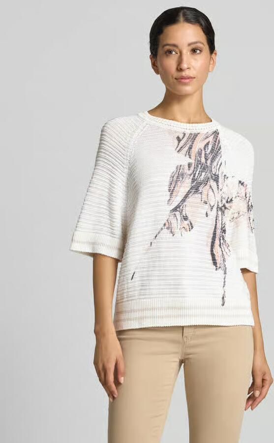 Marc Cain gebreid shirt met ronde hals - Foto 3