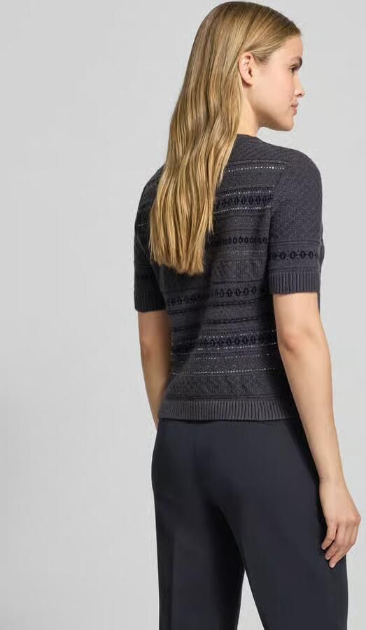 Marc Cain Gebreid shirt van scheerwolmix met kasjmier