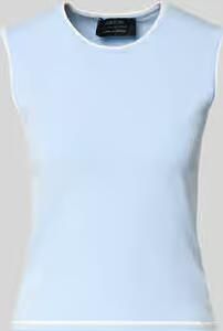 Marc Cain Gebreid shirt van viscosemix in mouwloos design
