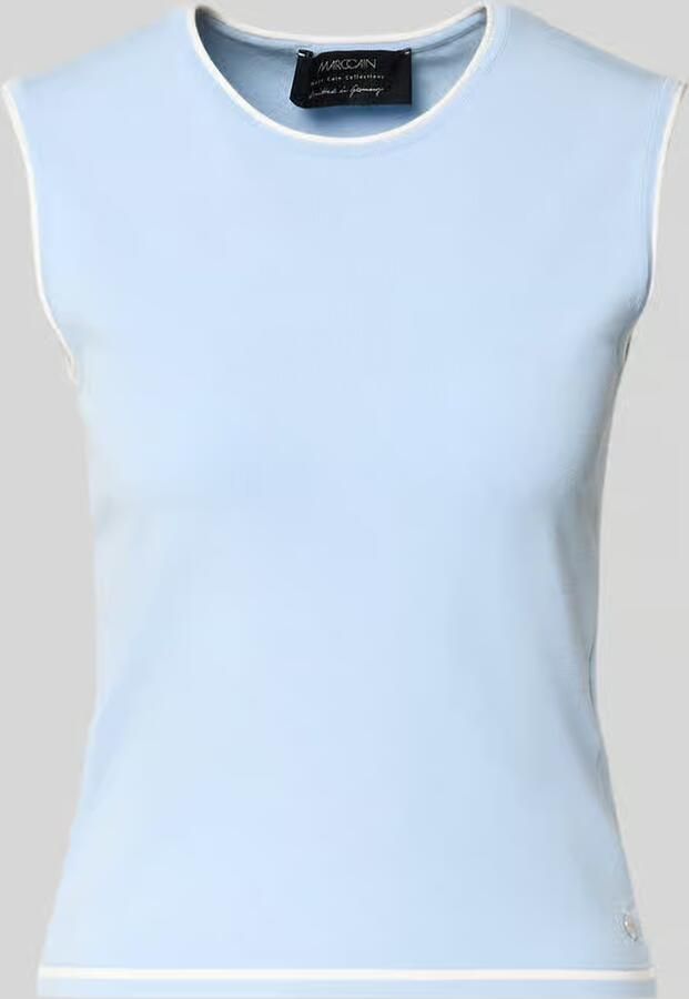 Marc Cain Gebreid shirt van viscosemix in mouwloos design - Foto 2