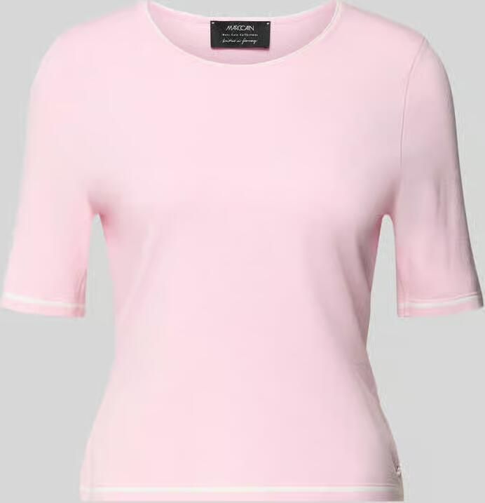 Marc Cain Gebreid shirt van viscosemix met ronde hals