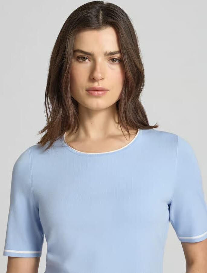 Marc Cain Gebreid shirt van viscosemix met ronde hals