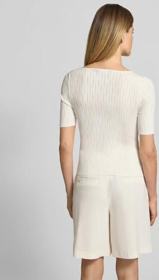 Marc Cain Gebreid shirt van viscosemix met structuurpatroon - Foto 4