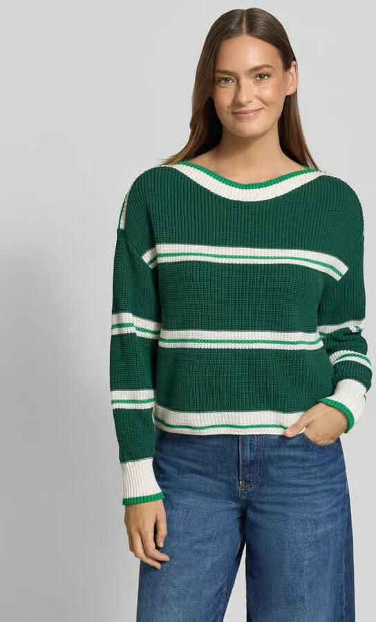 Marc Cain Gebreide pullover met boothals - Foto 4