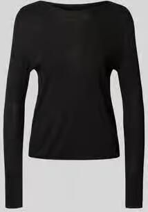 Marc Cain Gebreide pullover met geribde ronde hals