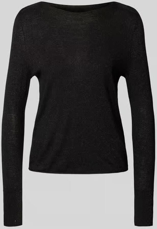 Marc Cain Gebreide pullover met geribde ronde hals