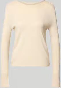 Marc Cain Gebreide pullover met geribde ronde hals