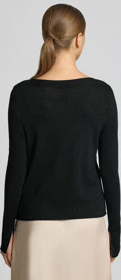 Marc Cain Gebreide pullover met geribde ronde hals - Foto 3